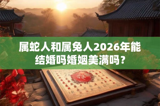 属蛇人和属兔人2026年能结婚吗婚姻美满吗？