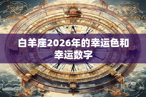 白羊座2026年的幸运色和幸运数字