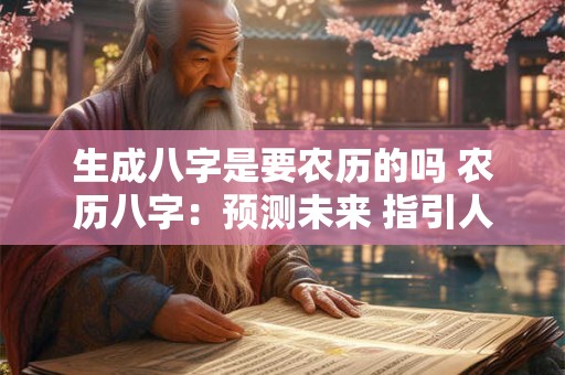 生成八字是要农历的吗 农历八字：预测未来 指引人生