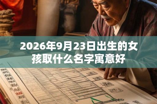2026年9月23日出生的女孩取什么名字寓意好