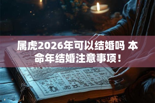 属虎2026年可以结婚吗 本命年结婚注意事项！