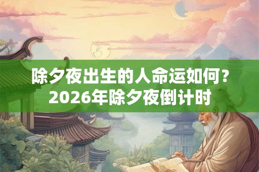 除夕夜出生的人命运如何？2026年除夕夜倒计时