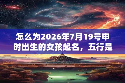 怎么为2026年7月19号申时出生的女孩起名，五行是什么？