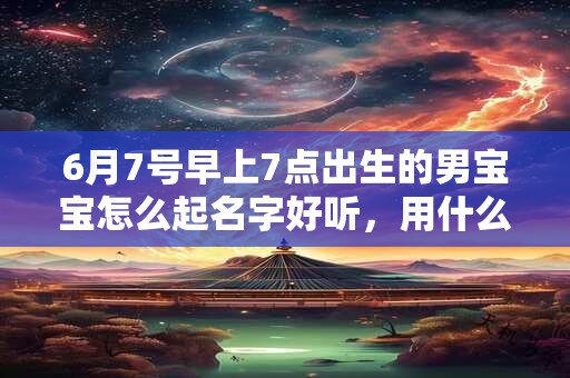 6月7号早上7点出生的男宝宝怎么起名字好听，用什么字好