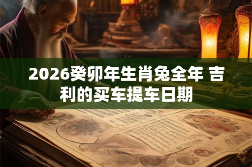 2026癸卯年生肖兔全年 吉利的买车提车日期