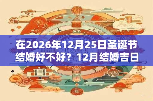 在2026年12月25日圣诞节结婚好不好？12月结婚吉日