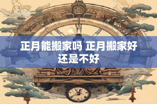 正月能搬家吗 正月搬家好还是不好