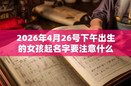 2026年4月26号下午出生的女孩起名字要注意什么