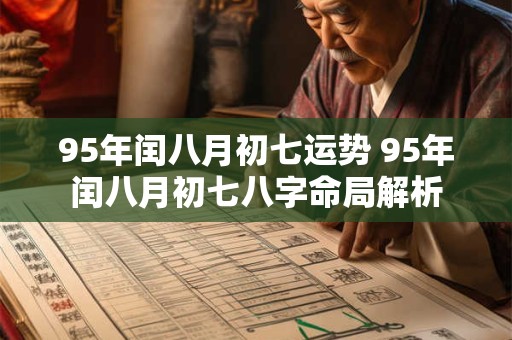 95年闰八月初七运势 95年闰八月初七八字命局解析