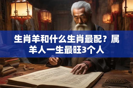 生肖羊和什么生肖最配？属羊人一生最旺3个人