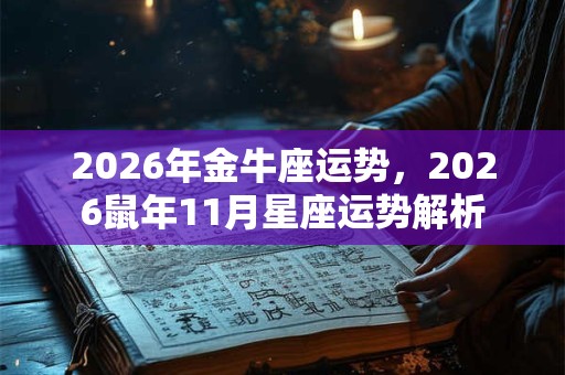 2026年金牛座运势，2026鼠年11月星座运势解析