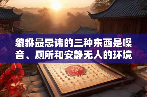 貔貅最忌讳的三种东西是噪音、厕所和安静无人的环境