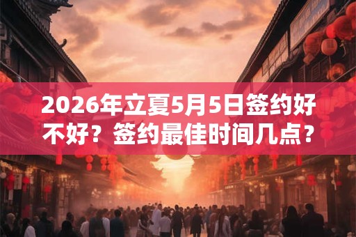 2026年立夏5月5日签约好不好？签约最佳时间几点？