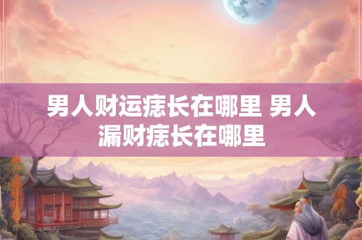 男人财运痣长在哪里 男人漏财痣长在哪里