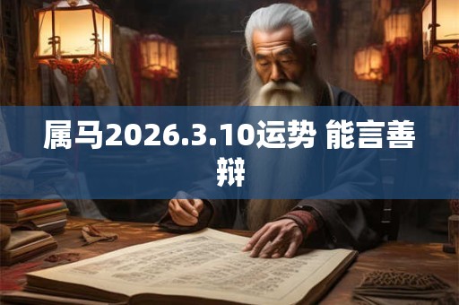 属马2026.3.10运势 能言善辩