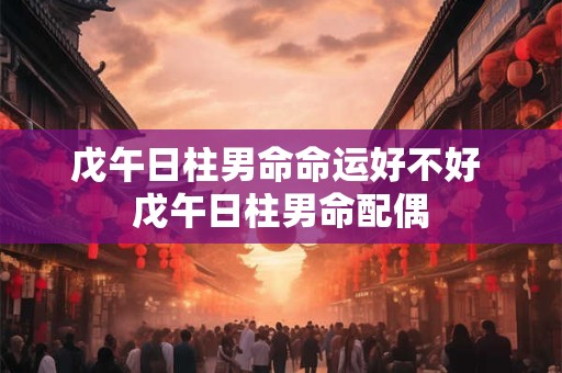 戊午日柱男命命运好不好 戊午日柱男命配偶