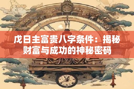 戊日主富贵八字条件：揭秘财富与成功的神秘密码