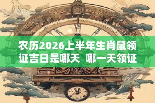 农历2026上半年生肖鼠领证吉日是哪天  哪一天领证最吉利