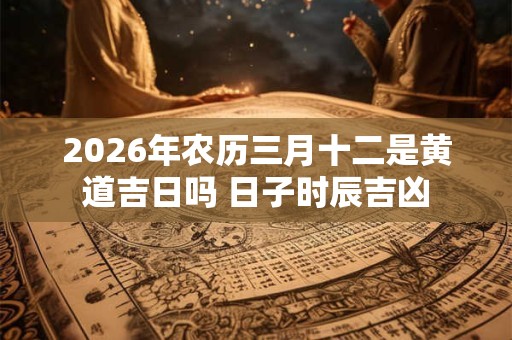 2026年农历三月十二是黄道吉日吗 日子时辰吉凶