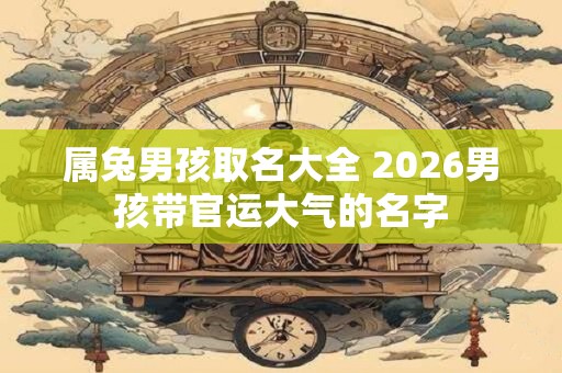 属兔男孩取名大全 2026男孩带官运大气的名字 属兔男孩取名大全 2026男孩带官运大气的名字