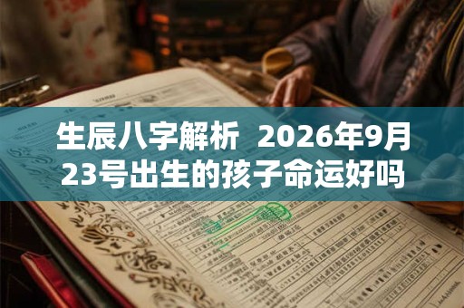 生辰八字解析 2026年9月23号出生的孩子命运好吗 生辰八字解析 2026年9月23号出生的孩子命运好吗