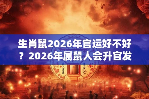生肖鼠2026年官运好不好？2026年属鼠人会升官发财吗？
