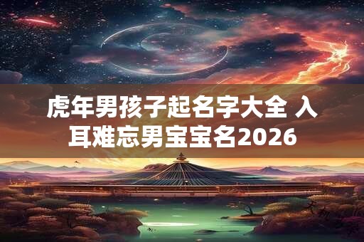 虎年男孩子起名字大全 入耳难忘男宝宝名2026