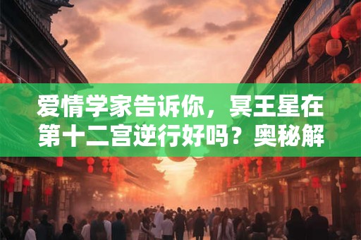 爱情学家告诉你,冥王星在第十二宫逆行好吗?奥秘解锁 爱情学家告诉你,冥王星在第十二宫逆行好吗?奥秘解锁