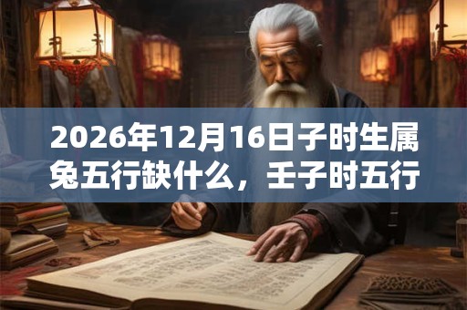 2026年12月16日子时生属兔五行缺什么，壬子时五行缺什么