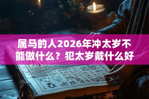 属马的人2026年冲太岁不能做什么？犯太岁戴什么好？