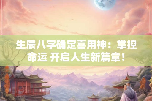 生辰八字确定喜用神：掌控命运 开启人生新篇章！