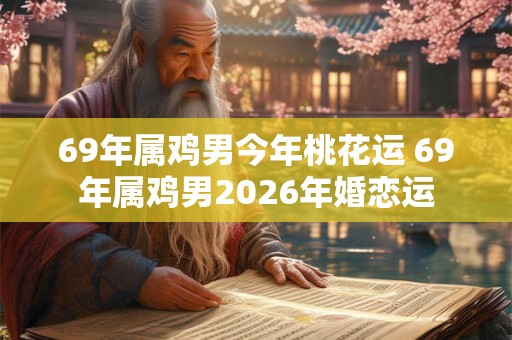 69年属鸡男今年桃花运 69年属鸡男2026年婚恋运