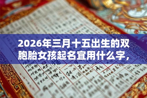 2026年三月十五出生的双胞胎女孩起名宜用什么字，五行属什么