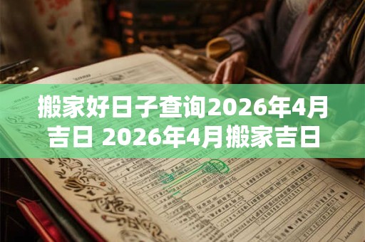搬家好日子查询2026年4月吉日 2026年4月搬家吉日查询