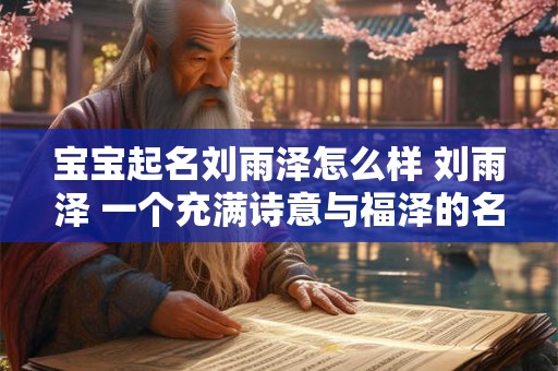 宝宝起名刘雨泽怎么样 刘雨泽 一个充满诗意与福泽的名字