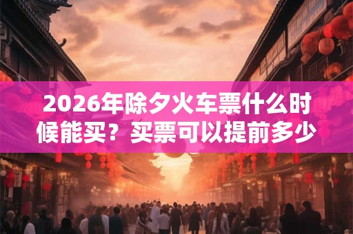 2026年除夕火车票什么时候能买？买票可以提前多少天？