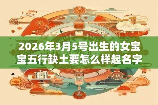 2026年3月5号出生的女宝宝五行缺土要怎么样起名字