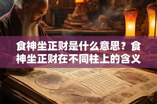 食神坐正财是什么意思？食神坐正财在不同柱上的含义