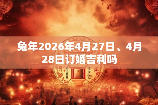 兔年2026年4月27日、4月28日订婚吉利吗