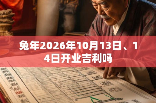 兔年2026年10月13日、14日开业吉利吗