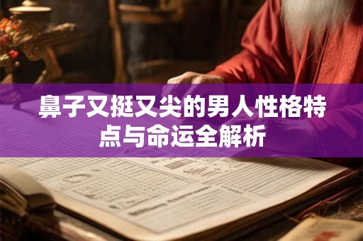 鼻子又挺又尖的男人性格特点与命运全解析