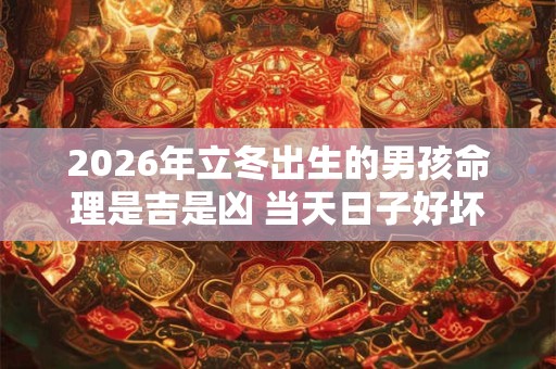 2026年立冬出生的男孩命理是吉是凶 当天日子好坏分析