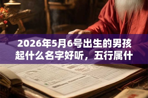 2026年5月6号出生的男孩起什么名字好听，五行属什么