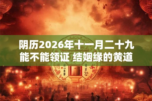阴历2026年十一月二十九能不能领证 结姻缘的黄道吉日
