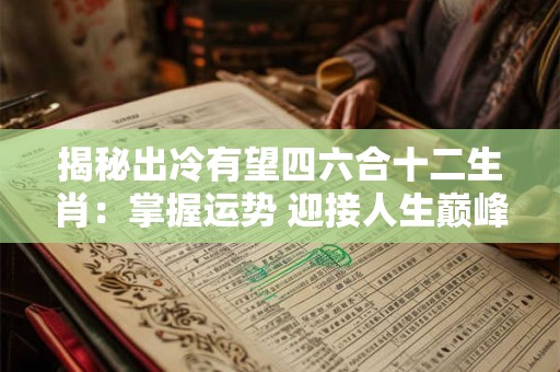 揭秘出冷有望四六合十二生肖：掌握运势 迎接人生巅峰！
