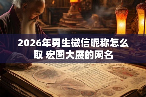 2026年男生微信昵称怎么取 宏图大展的网名