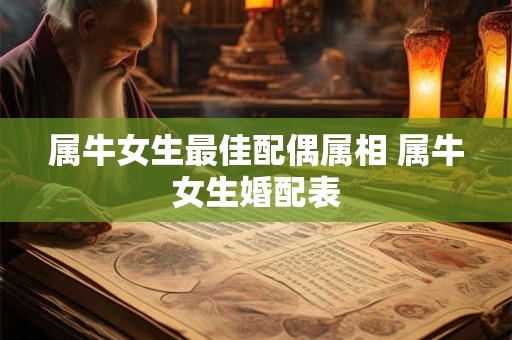 属牛女生最佳配偶属相 属牛女生婚配表