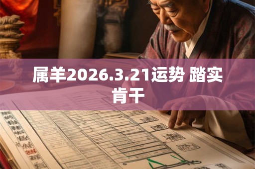 属羊2026.3.21运势 踏实肯干