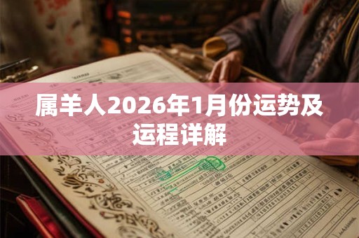 属羊人2026年1月份运势及运程详解