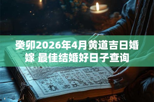 癸卯2026年4月黄道吉日婚嫁 最佳结婚好日子查询